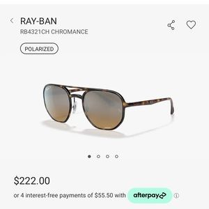 Ray ban chromance glasses